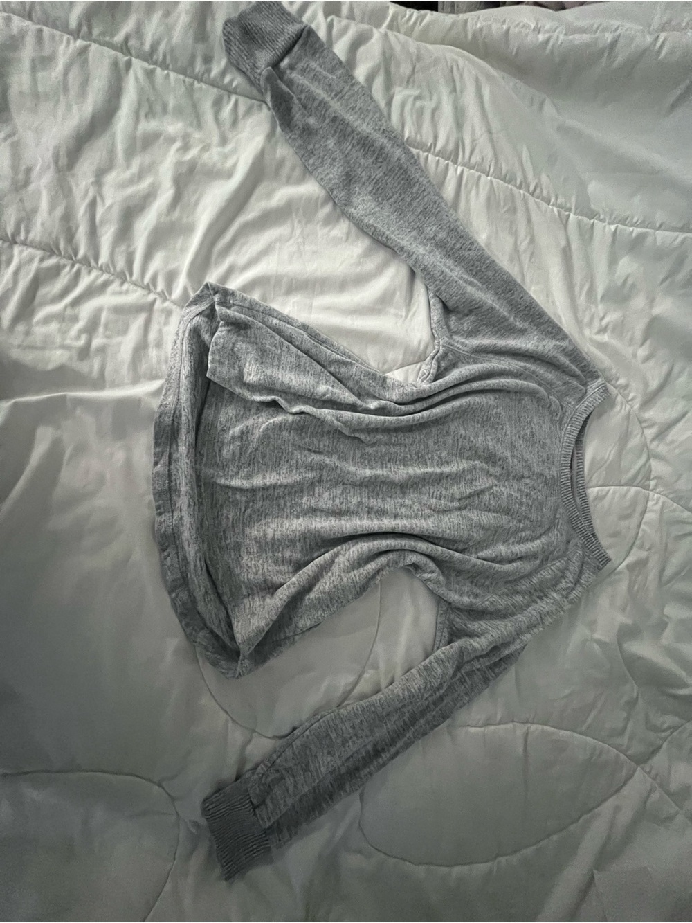 Karen Neuburger Heather Gray Crewneck Knit Top